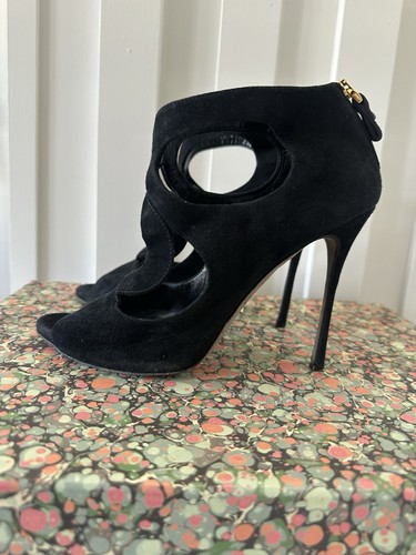 Sergio rossi black suede high - black,