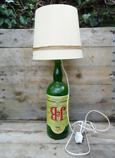 Vintage Retro J&B Scotch Whisky Gallon Green Glass Bottle Table Lamp Working