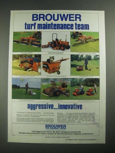 1987 brouwer mowers - brouwer,