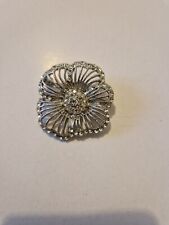 Marks and spencer silver tone flower brooch