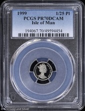 1999 Isle of Man Proof 1/25 Pl