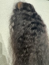 Weave Water Wave Human Hair Closure 24inch Lace Wig