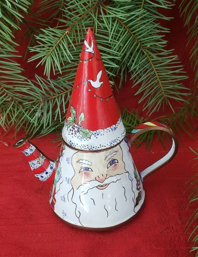 Vintage santa teapot - teapot, hand