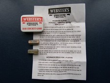 VINTAGE WEBSTERS BAR CRICKET GAME  LIKE OWZTHAT , OWZAT , HOWZAT CRICKET GAME .