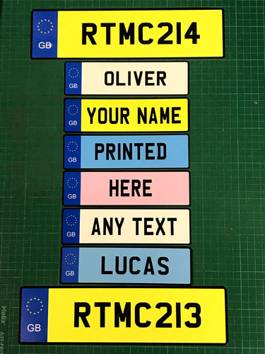 Personalised mini number - mini, plate