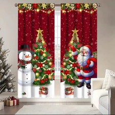 Christmas Curtain Merry