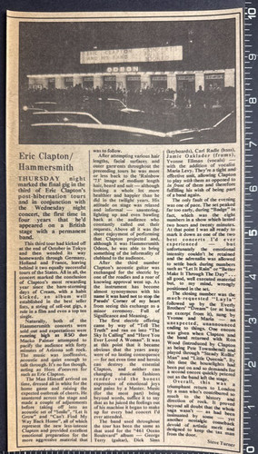 Eric clapton hammersmith - -,