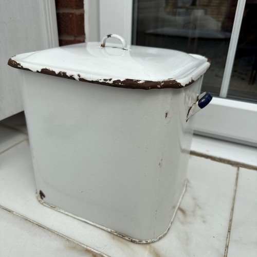 Vintage bread bin with lid - bin,