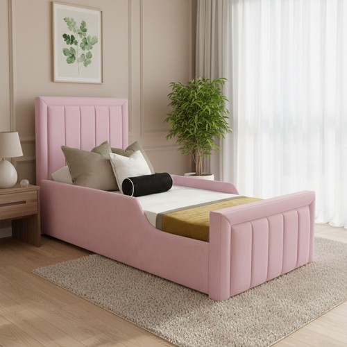 Single kids panel bed - bed, frame