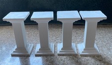 4 Cake pillars, white, not plastic, plaster, 75mm cake decoration 