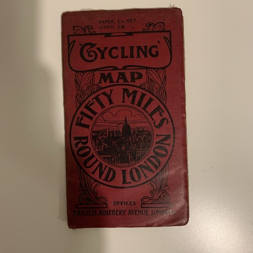 Vintage cycling map fifty - vintage,