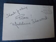 Cat On A Hot Tin Roof The Changeling MADELEINE SHERWOOD hand signed card