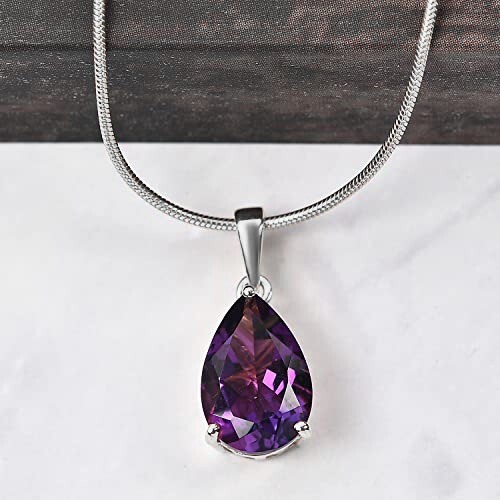 Teardrop amethyst pendant - amethyst,