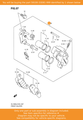 Suzuki caliper assy - caliper, front