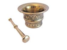 Vintage Indian Brass Mortar