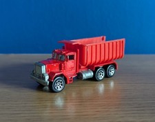 1979 Vintage Hot Wheels Red Long Bed Metal Dump Truck by Mattel C117 