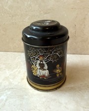 Vintage Black Oriental Tea Tin