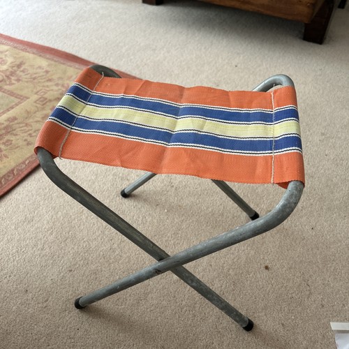 Yellow folding stool - stool, table
