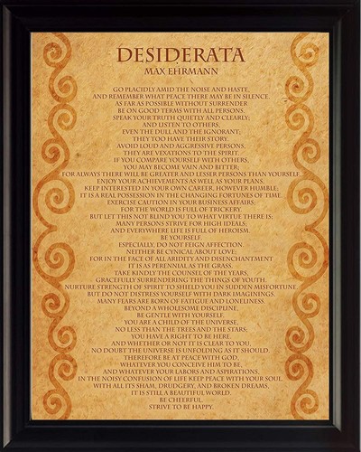 Max ehrmann desiderata poem - max,