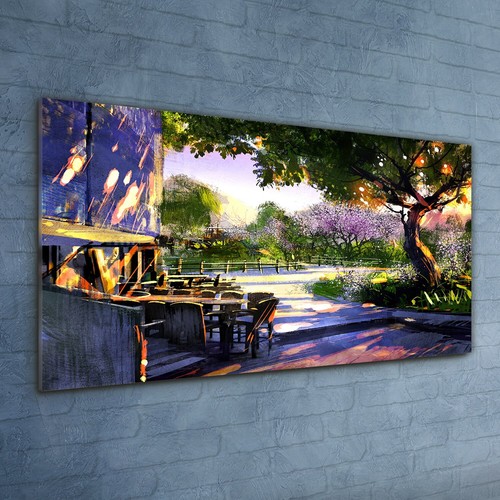 Painting trees flowers - painting,