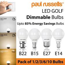 LED Dimmable GOLF Bulbs 5.5W=40w Equivalent Warm Cool Day Light B22 B15 E27 E14