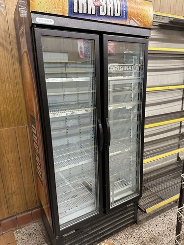 Double door beverage fridge - double,