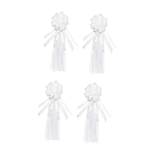Pieces wedding pew bow with - wedding,