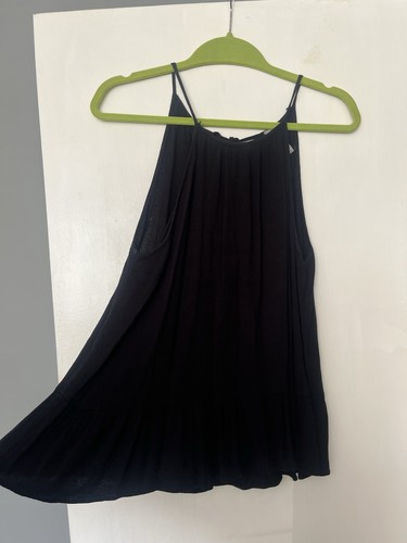 Asos black halter neck vest - black,