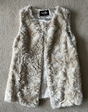 Wallis Faux Fur Ivory Gilet Size S
