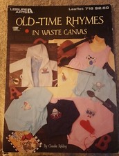 Leisure Arts Counted Cross Stitch Leaflet - Old-Time Rhymes In Waste Canvas