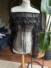 Zara Woman Black Sheer Mesh