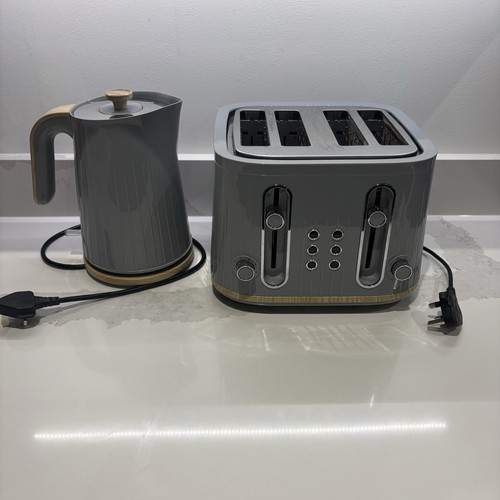 Grey kettle and toaster - grey,