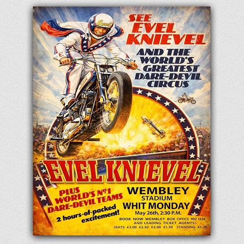 Metal sign plaque see evel - metal,