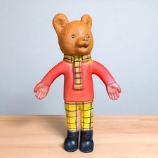 Vintage Rupert Bear Squeaky Figure - Classic British  Character - 28cm Height
