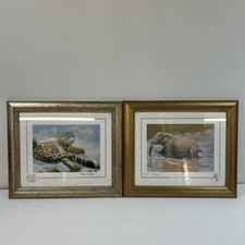 Stephen Gayford Mountain Myth & Safe Crossing Leopard Elephant Prints Signed