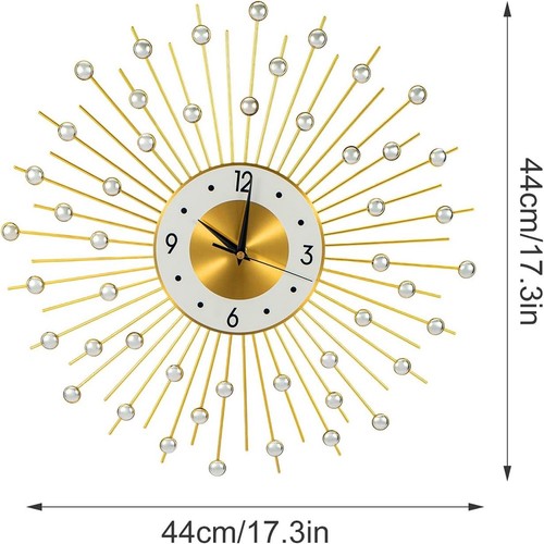 Modern metal diamond clock - metal,