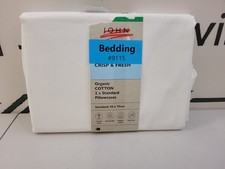 John Lewis Easy Care Organic Cotton Pillowcases White Pair 200TC
