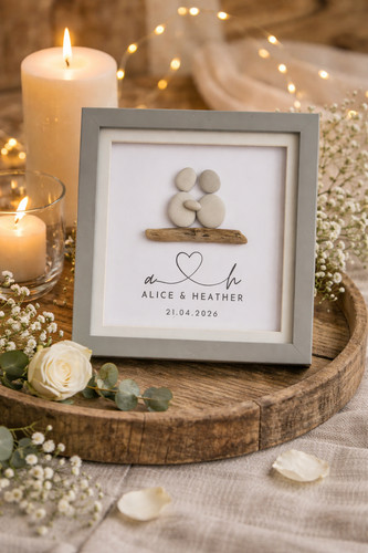 Personalised wedding pebble - personalised,