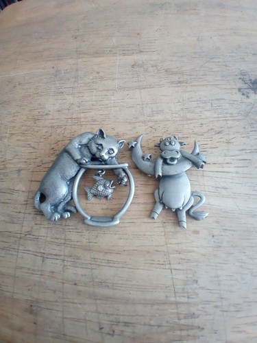 Vintage pewter jonette cat - vintage,