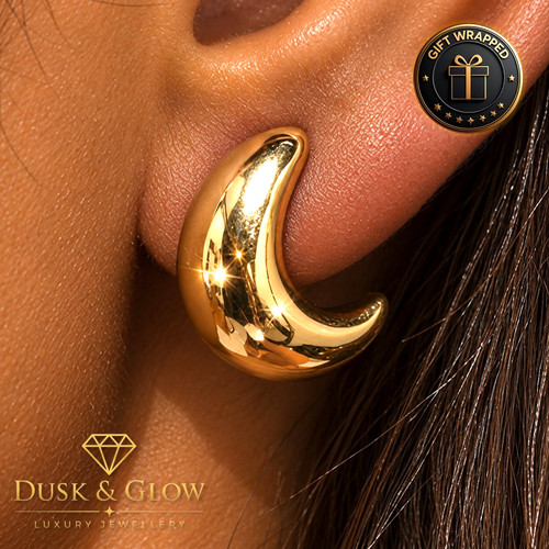 Womens gold hoop earrings - gold,