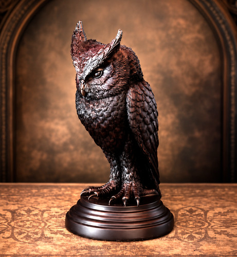 Owl candle resin plaster - owl, candle,