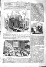 Original Old Antique Print