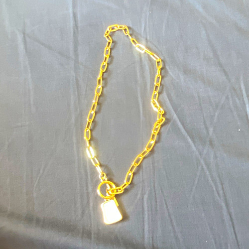 Gold plated metal link - metal,