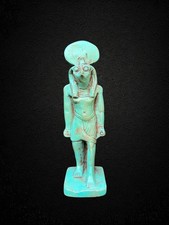 Turquoise Ra-Horus Statue Sun