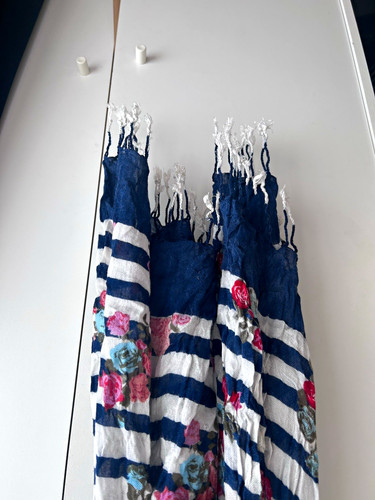 Women white navy - navy, striped