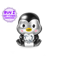 Holding Heart Penguin Charm
