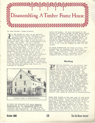 Disassembling timber frame - disassembling, a