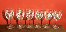 SET OF 6 PORT SHERRY WINE LIQUOR VINTAGE GLASSES GRAPE VINE GRAPEVINE DESIGN