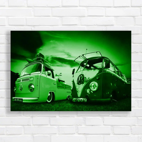 Vibrant retro camper van - retro,