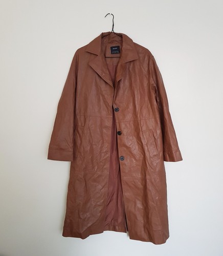 Bershka brown tan faux - tan, leather